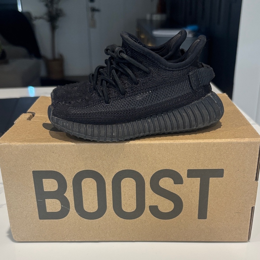 Kids Black Yeezy Sneakers
